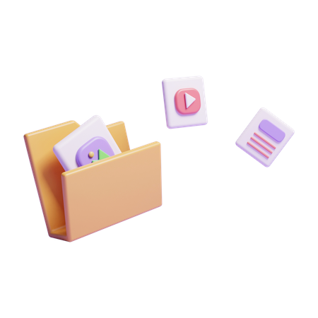 Media Folder  3D Icon