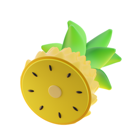 Media piña  3D Icon