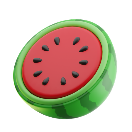 Media sandia  3D Icon