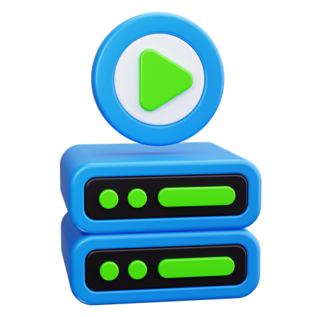 Media Server  3D Icon