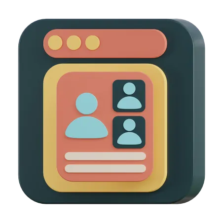 Media Social  3D Icon