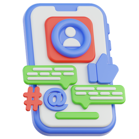 Réseaux sociaux  3D Icon