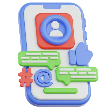 Réseaux sociaux  3D Icon