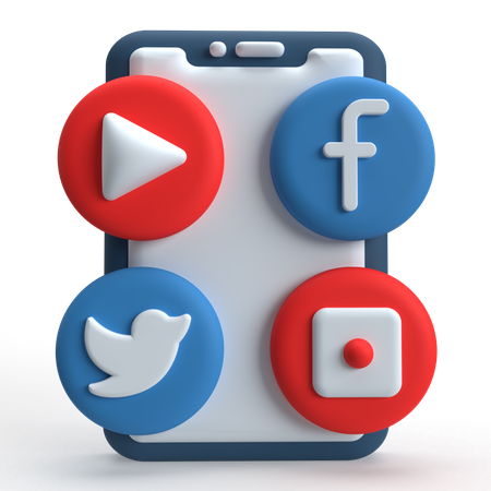 Réseaux sociaux  3D Icon