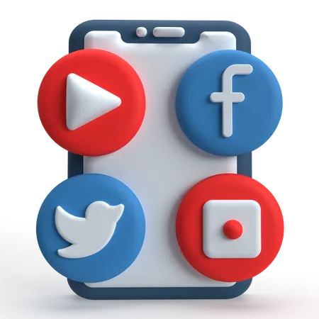 Réseaux sociaux  3D Icon