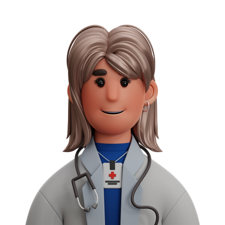 Mulher médica  3D Icon