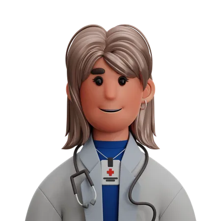 Mulher médica  3D Icon