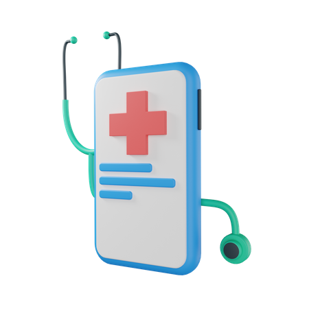 Medical App  3D Illustration