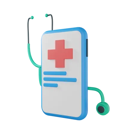 Medical App  3D Illustration