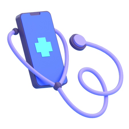 Medical app  3D Illustration