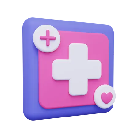 Medical App  3D Illustration