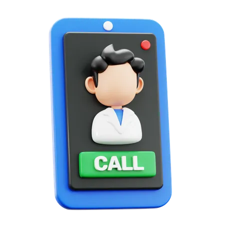 Doctor Call On Screen Video Call Live Consultation Medical Hospital 3 D Icon Illustration Render Design 3D Icon