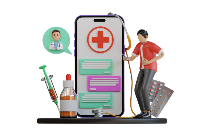 Medical Application  3D Icon