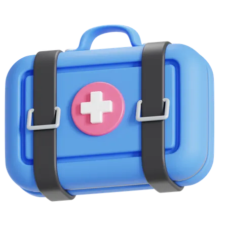 Medical First Aid Bag 3D Icon