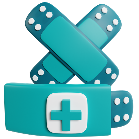 Medical Bandages And Plasters  3D Icon