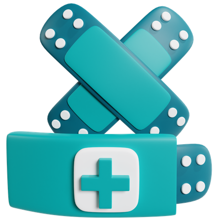 Medical Bandages And Plasters  3D Icon