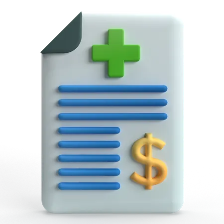 Medical Bill  3D Icon