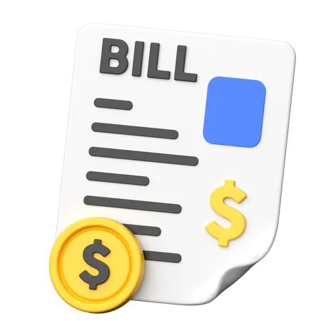 Medical bill  3D Icon