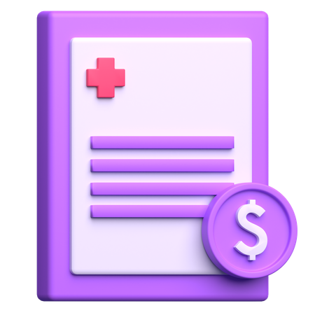 Medical Bill  3D Icon