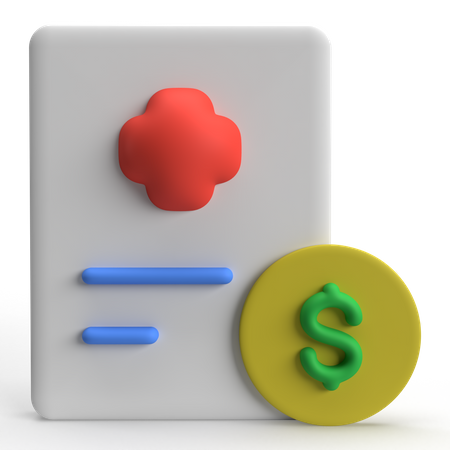 Medical Bill  3D Icon