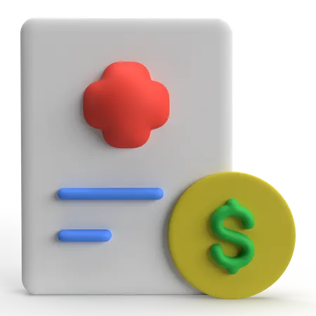 Medical Bill  3D Icon