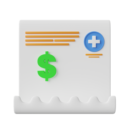 Medical Bill  3D Icon