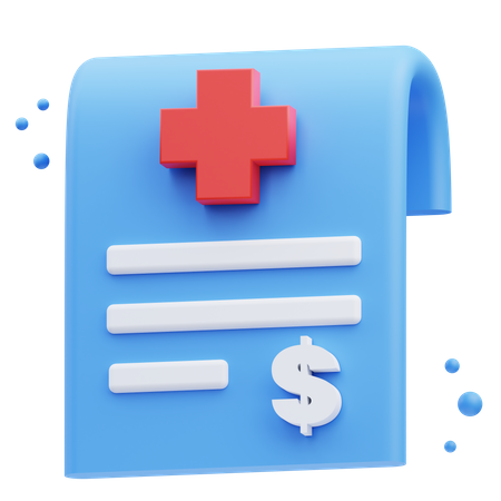 Medical Bill 3D Icon