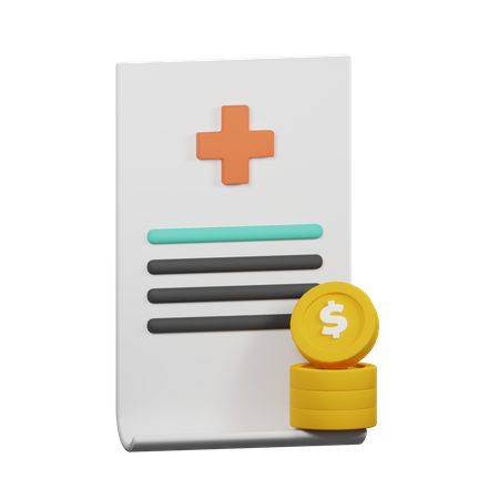 Medical Bill 3D Icon