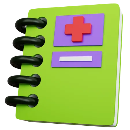 3 D Rendering Medical Note Book Isolated 3D Icon