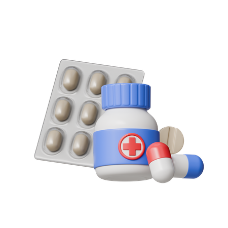 Medical Bottle  3D Icon