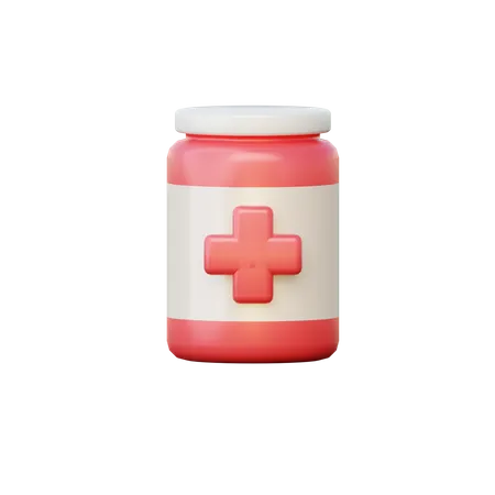 Medical Bottle  3D Illustration