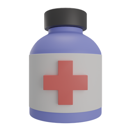 Medical Bottle  3D Illustration