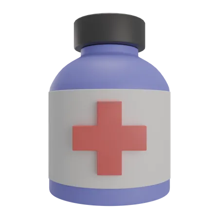 Medical Bottle  3D Illustration