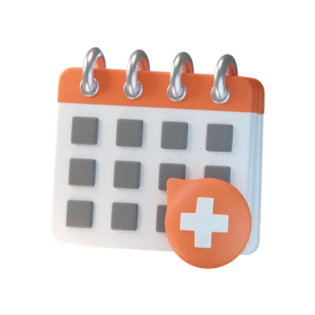 Medical Calendar 3D Icon