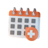 medical calendar 3d logos