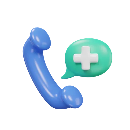 Medical Call Icon 3 D Illustration Medical Assets 3D Icon
