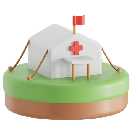 Creating A Camp For Medical Needs 3D Icon