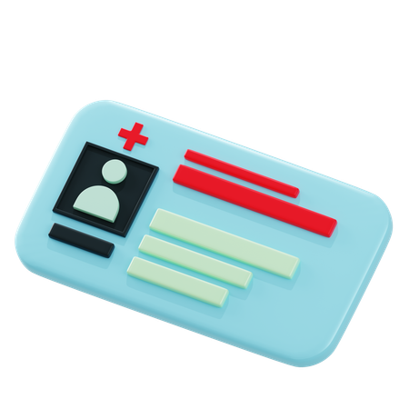 医療カード  3D Icon