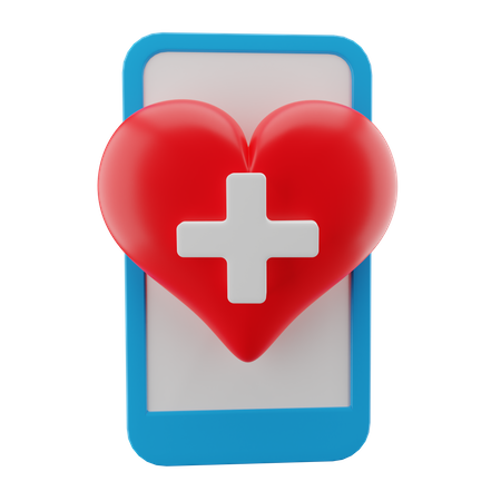 Medical center mobile  3D Icon