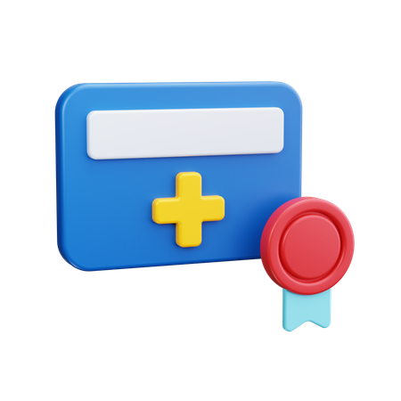 Medical Certificate  3D Icon