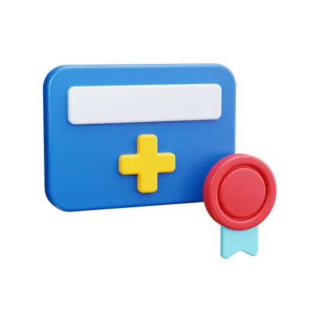 Medical Certificate  3D Icon