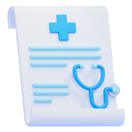 Medical Certificate  3D Icon