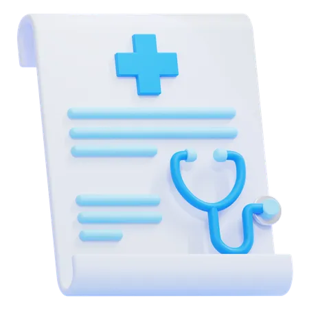 Medical Certificate  3D Icon