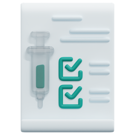 Medical Certificate  3D Icon