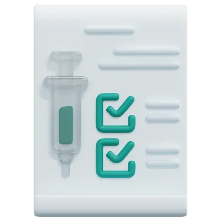 Medical Certificate  3D Icon