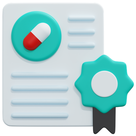 Medical Certificate 3D Icon