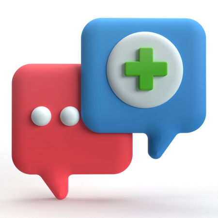 Medical Chat  3D Icon