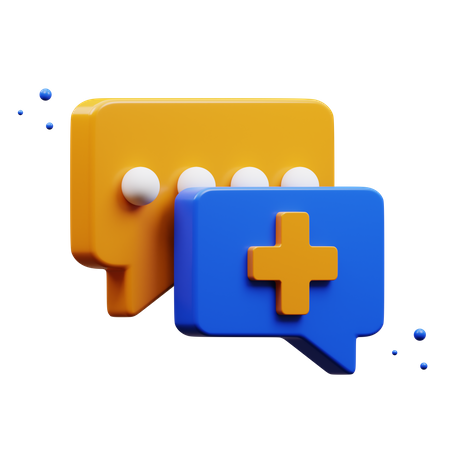 Medical Chat  3D Icon