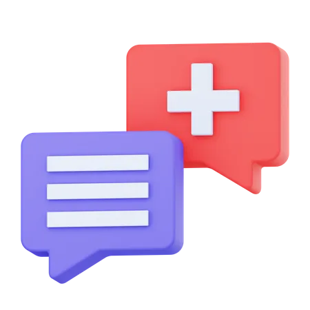 Medical Chat  3D Icon