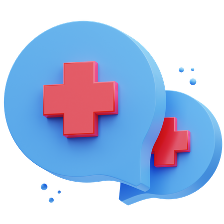 Medical Chat  3D Icon